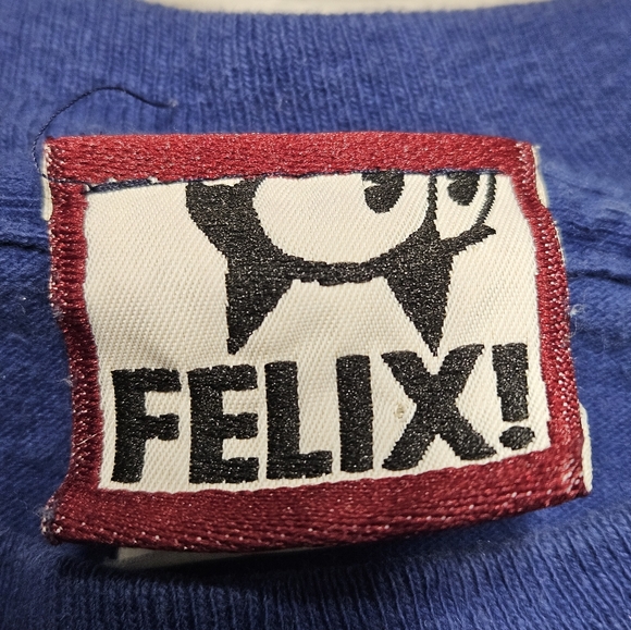 Vintage 90s Felix The Cat Blue T-shirt XL Disney Single Stitched Embroidered USA - Picture 4 of 9